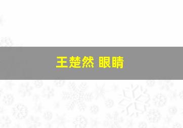 王楚然 眼睛